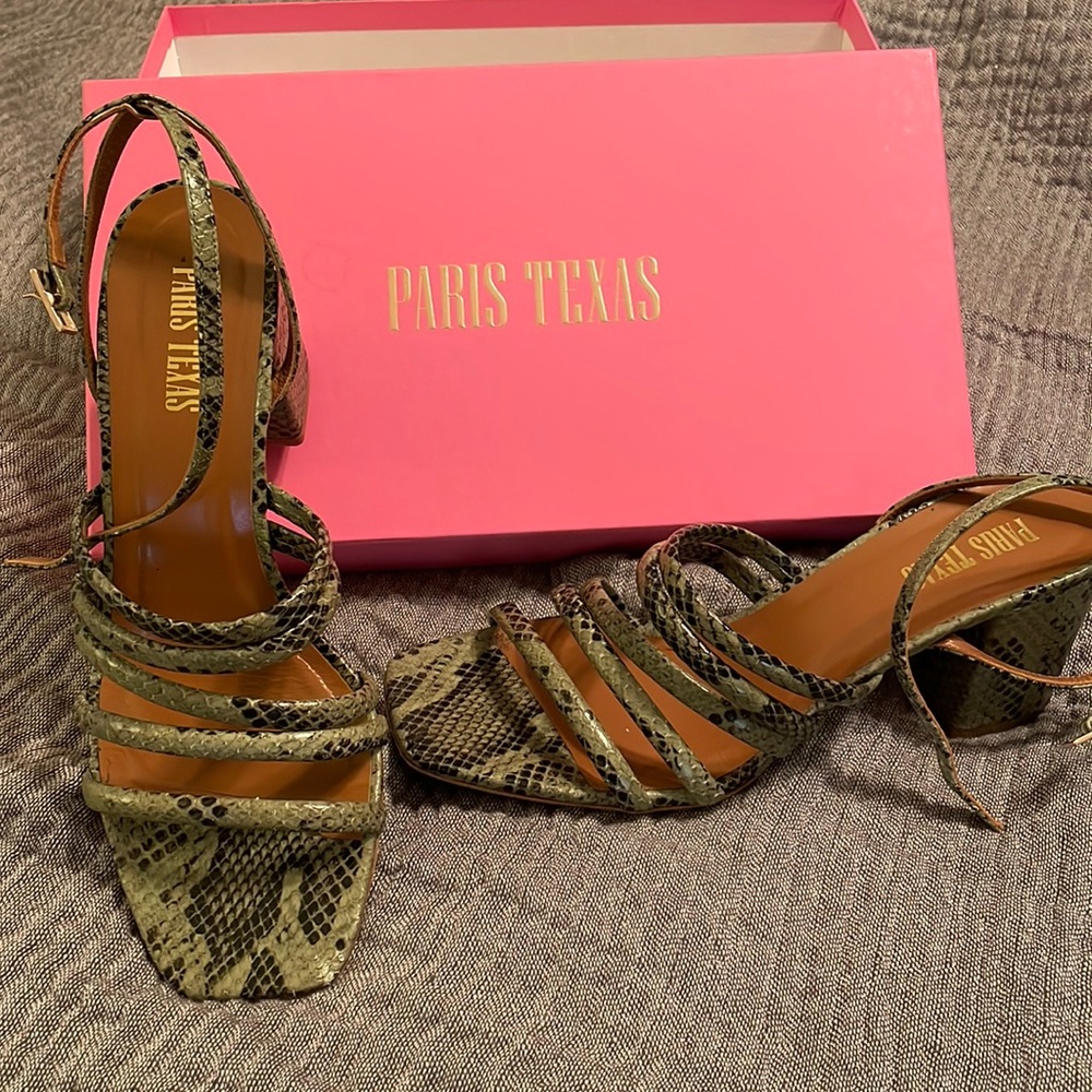 Paris Texas Printed Python Sandal - image 1